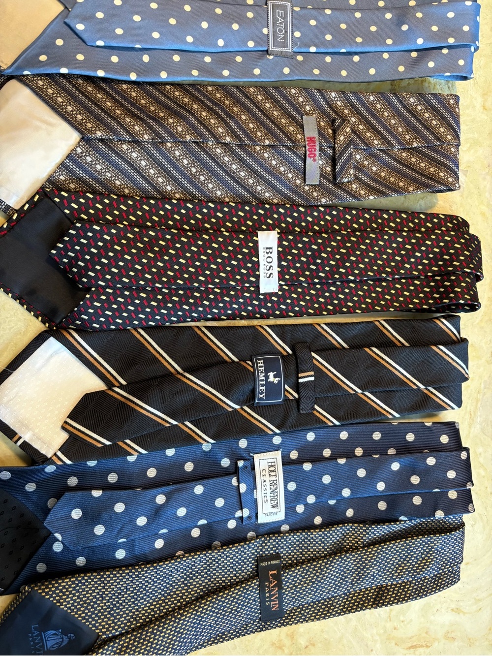 Bundle of Ties from Various Luxury Brands
